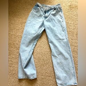 Abercrombie and fitch wide leg, curve love denim jeans- 31L